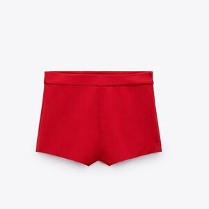 Zara Red Women's Shorts